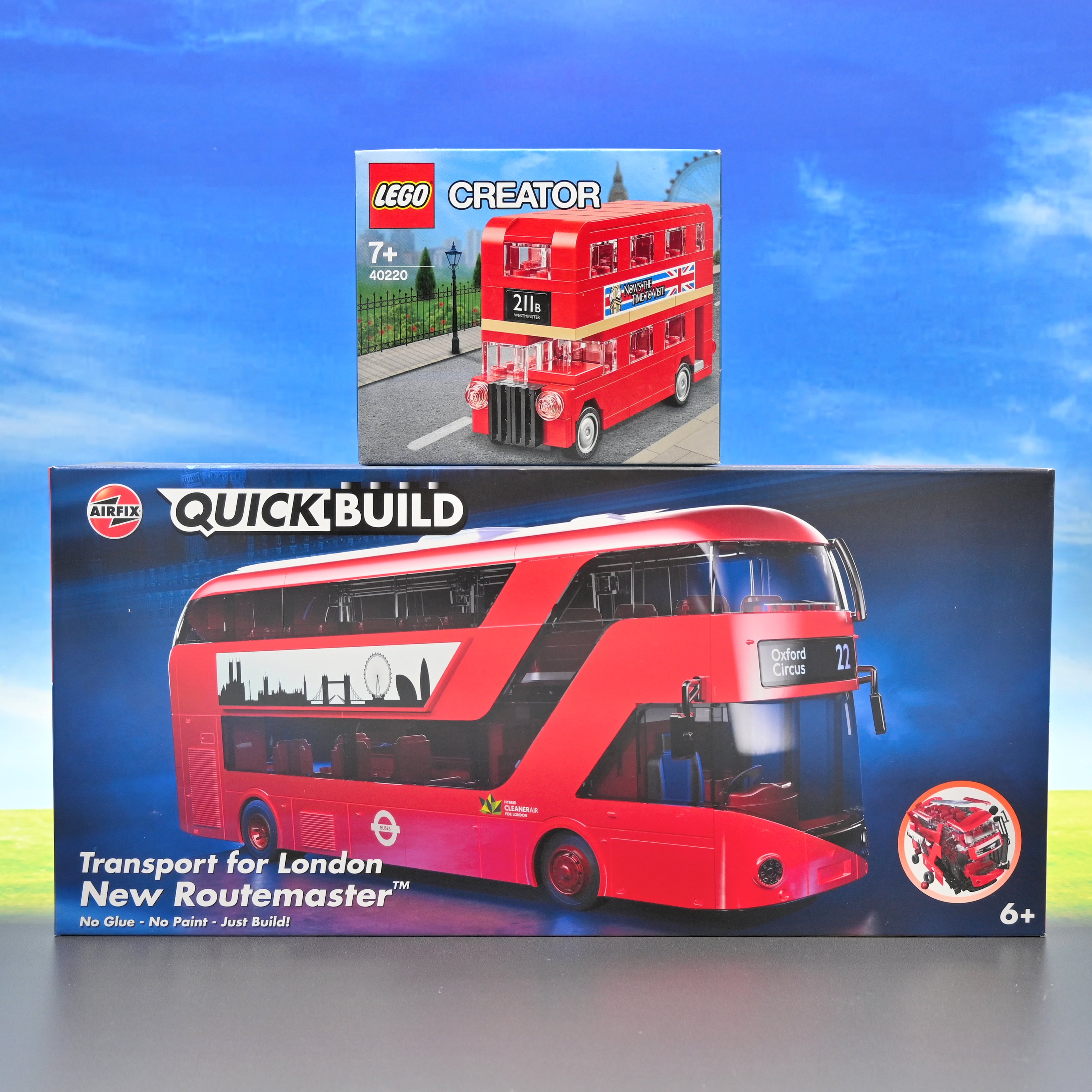 BUS BUILDER BUNDLE / LEGO Creator 40220 & Airfix Quickbuild J6050 / New ...