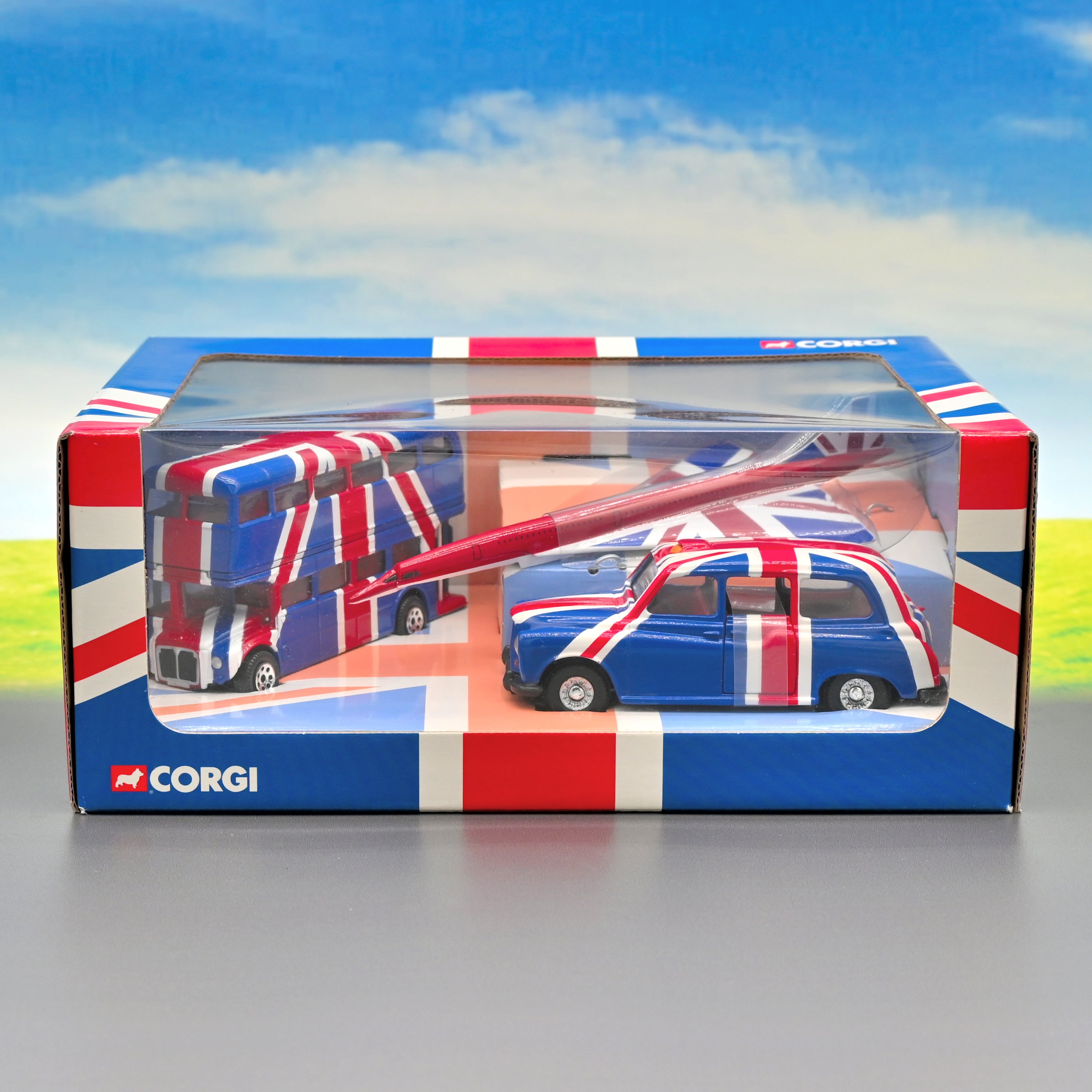 Corgi CC99184 Harrods Union Jack Set Model Buses Collection Corgi CC99184 Harrods Union Jack Set Model Buses Collection